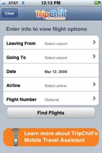 a screenshot of a flight options