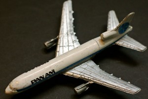 a close-up of a toy airplane