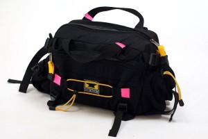 a black and pink bag