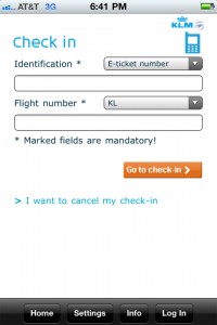 a screenshot of a check-in form