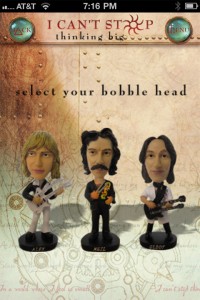 a group of bobble head figurines