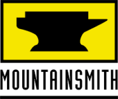 a yellow sign with a black anvil