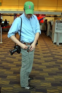 a man with a camera in his pocket