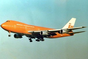 an airplane flying in the sky