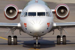 a close-up of a plane