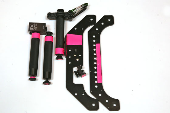 a black and pink device