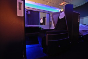 a seat in an airplane