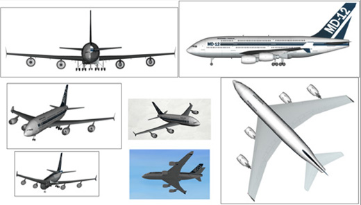 a collage of different types of airplanes