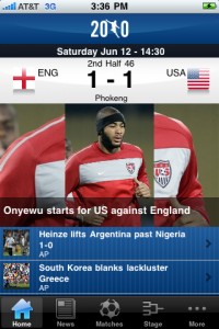 a screenshot of a sports app