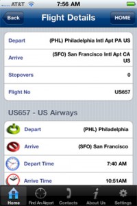 a screenshot of a flight schedule