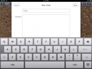a keyboard on a tablet