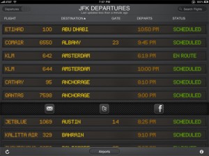 a screenshot of a flight schedule