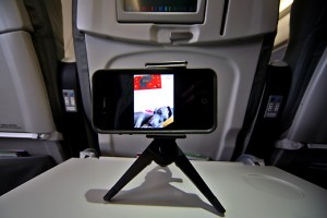 a phone on a tripod