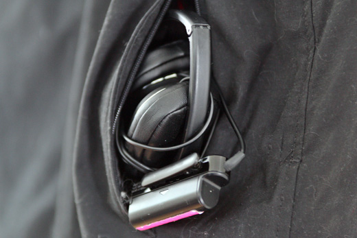 a headphones in a pocket