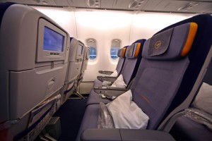 the seats in an airplane