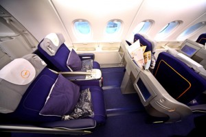 a close-up of a plane seat