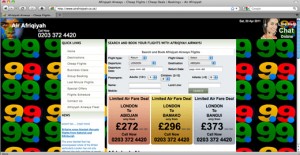 a screenshot of a flight information