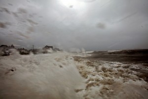 waves crashing waves on a beach