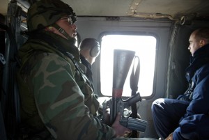 a soldier holding a gun