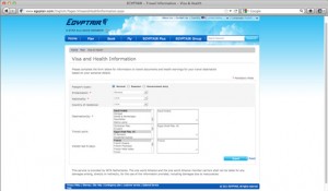 a screenshot of a travel application