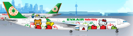 a plane with a cartoon character on it