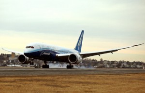 a plane on the runway