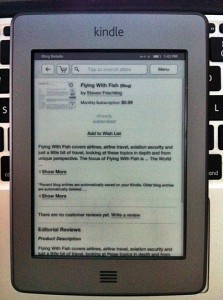 a tablet with text on screen