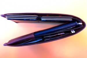 a wallet with cards inside