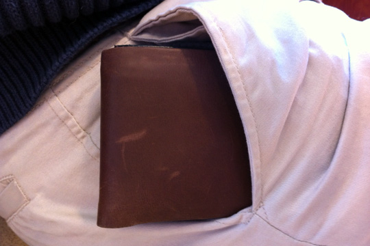 a wallet in a pocket
