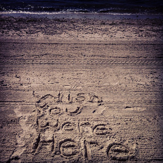 words written in the sand