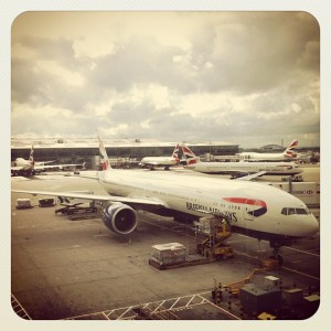 airplanes at an airport