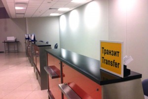 a row of counter tops in a building
