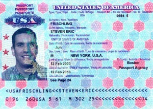 a close-up of a passport